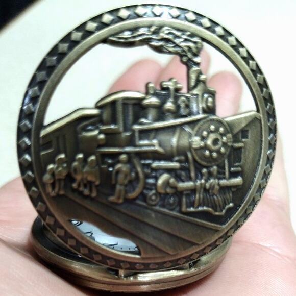 Train Pocket Steam Engine Watch Vintage Style Birthday Christmas Valentines NEW!